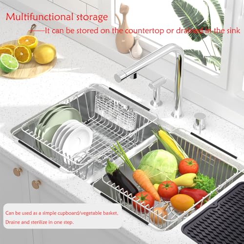 Niuyichee DISH DRYING RACK Stainless Steel Dish Drainer Rack Organizer In Sink thumb #8