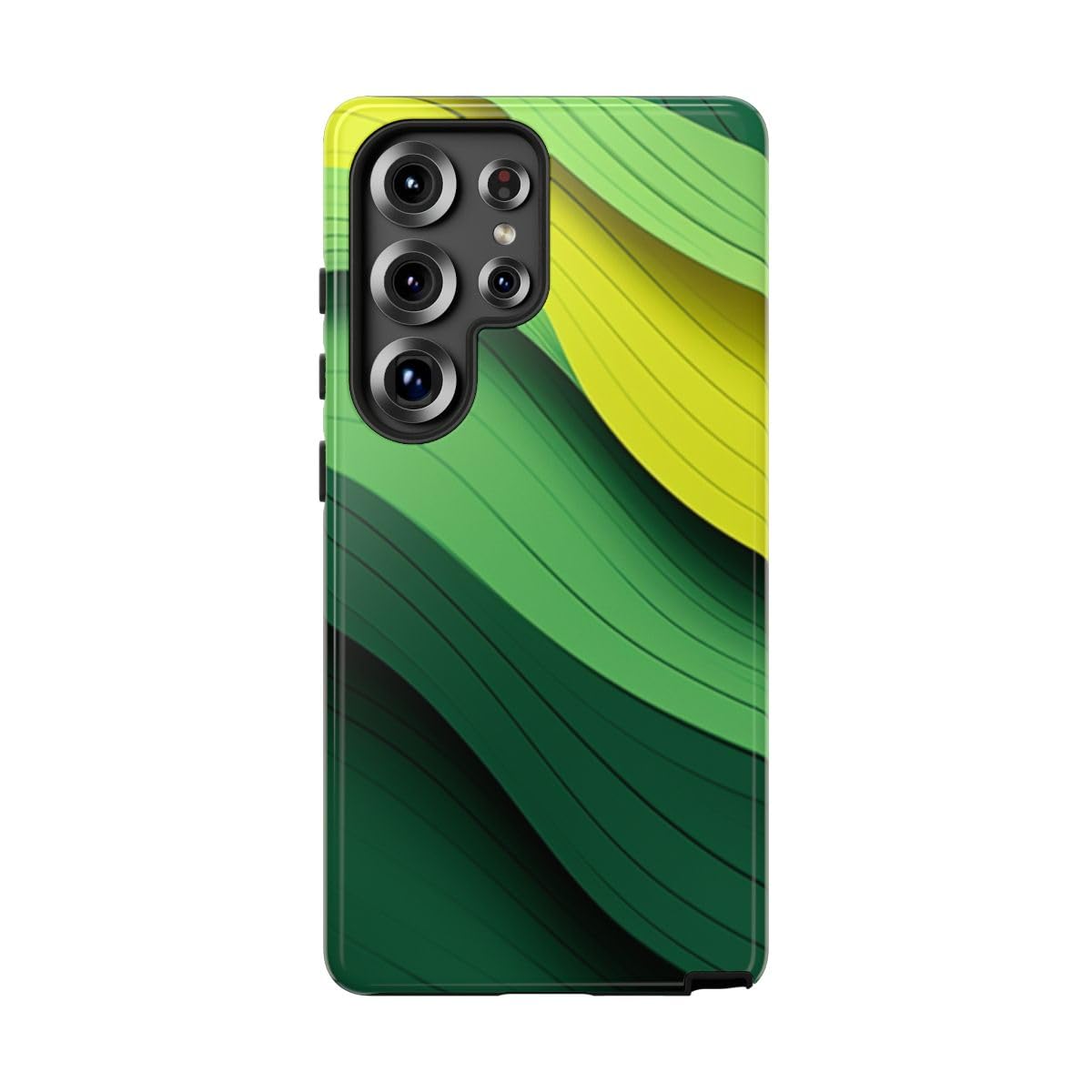 Coque Samsung S25 Ultra vague vert et jaune protection solide