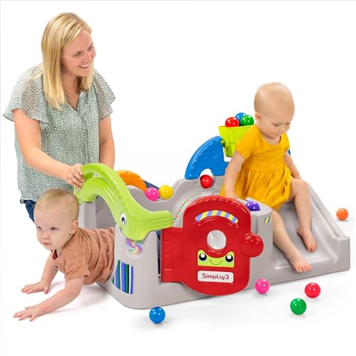 Image of Simplay3 Have a Ball Toddler Activity Center - Indoor Outdoor Playhouse Playset with Toddler Slide and Ball Pit for Babies, Toddlers and Children 12 mos to 4 yrs - 24 Balls Included
