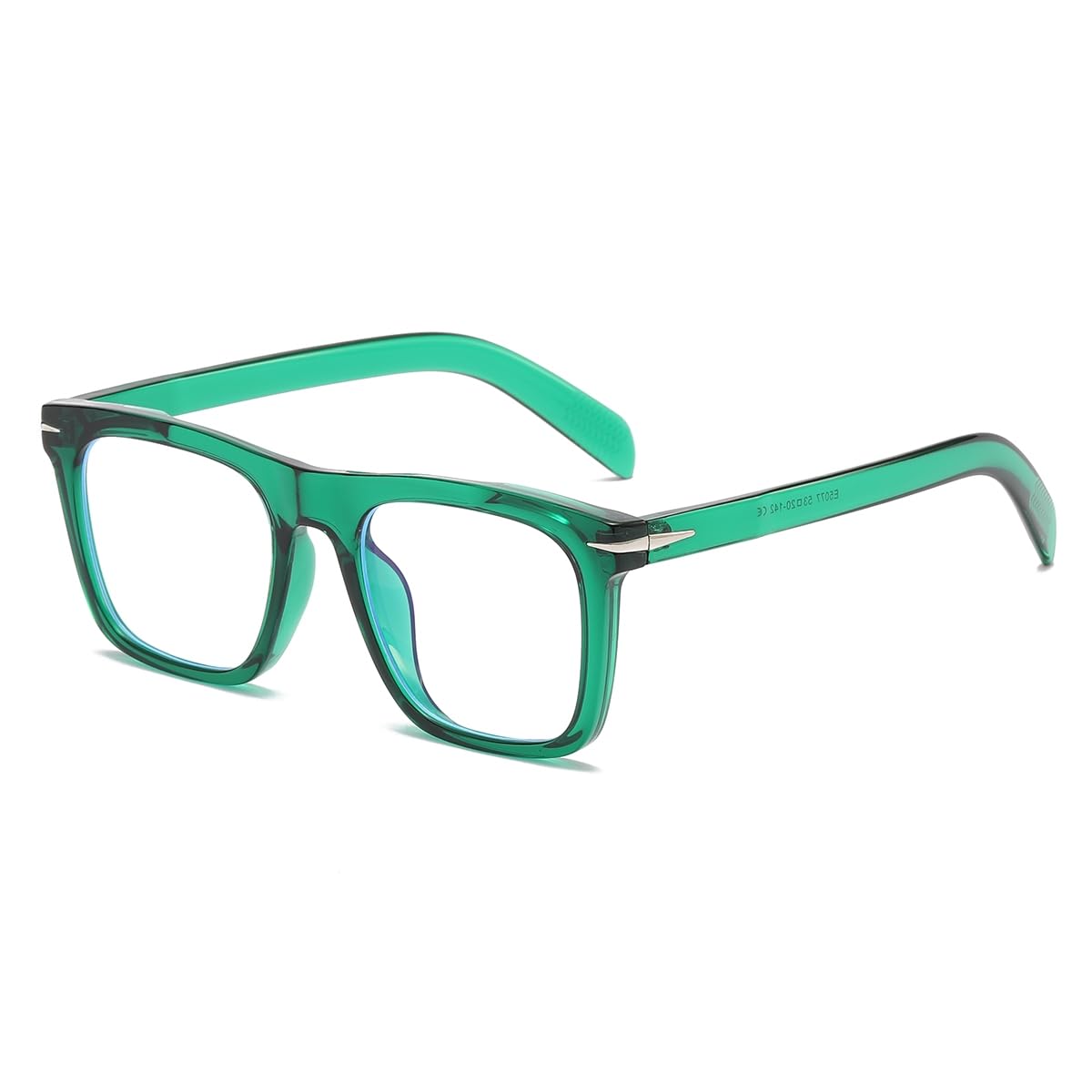 Gleyemor Blue Light Glasses for Men Women Trendy Square Frame Blue Light Blocking Lens Computer Glasses (Green)