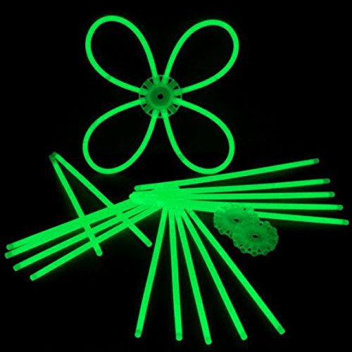 Starlight decotrend-line-100 Pulseras Luminosas Glowstick Fluorescentes, Color Verde, 100103