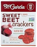 RW Garcia - Artisan Crackers (6.5 Oz) - Sweet Beet - Gluten Free - 3 Seed Blend (Flaxseed, Sesame, Chia) - Stone Ground Corn - Real Veggies - Non-GMO - No Additives or Preservatives