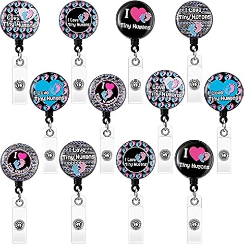 12 Piece I Love Tiny Humans Badge Holder Set Cover