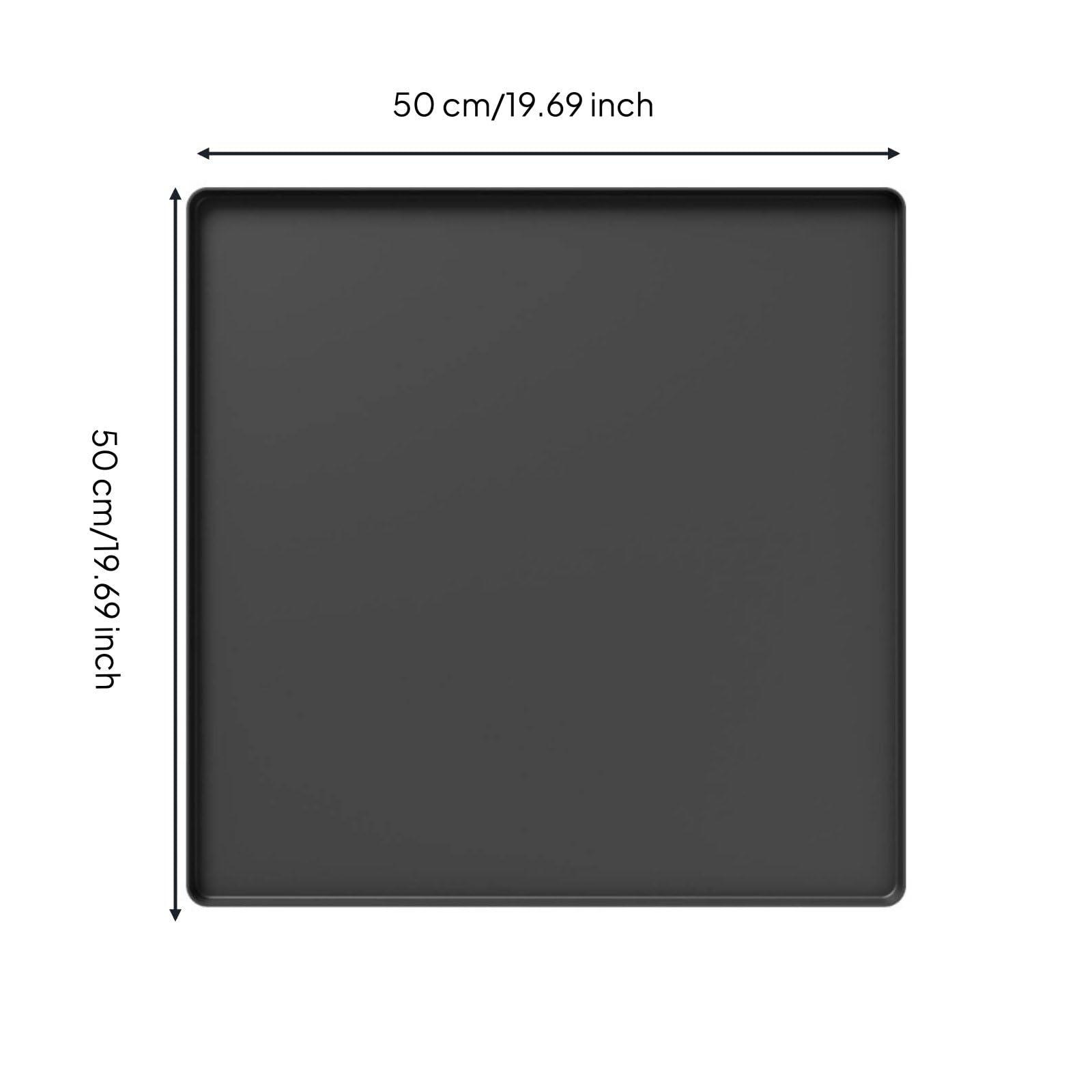 Milageto Tapis Linge Protection Antidébordement sous Appareil Égouttoir en Silicone Alimentaire Réutilisable Adapté aux Plans de Travail Cuisines Ateliers, Noir, Lisse