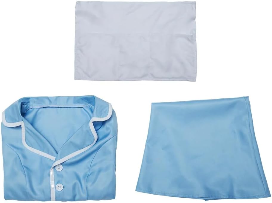 Willyacos Waitress The Musical Cosplay Costume Blue Waiter Maid Costume Uniform Dress Outfit with Apron for Women Adult - Image 6