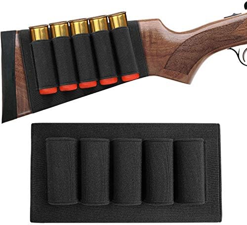 Butt Stocks for Shotguns - Stock Ammo Carrier - Shotgun Shell Holder - Shotshell Holder Buttstock Butt Stock Ammo Pouch Accessories Hunters Butt Stock for Butt Stock Black