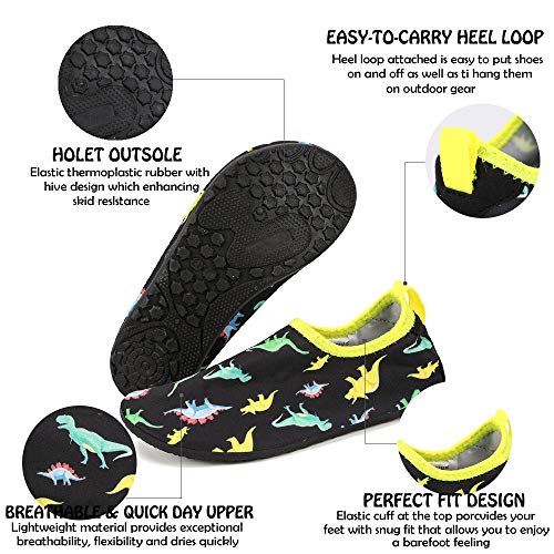 image for HIITAVE Girls Swim Water Shoes Non-Slip Quick Dry Barefoot Beach Aqua 