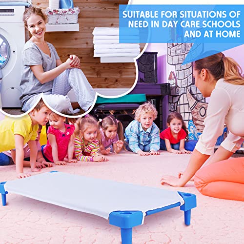 Image of Macarrie 30 Pcs Cot Sheets for Daycare Bulk 23 x 51 Inch Fitted Cot Bed Sheets with Elastic Corner Loops for Child Boys Girls, Daycare Essentials for for Toddler and Preschool(White)