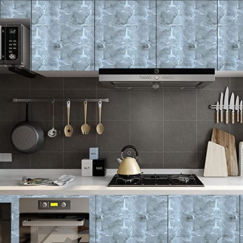 Image of SARVATRAY Self-Adhesive Wallpaper, Kitchen Stickers Oil Proof Heat Resistant, Wall Stickers, Vinyl Sheet, Kitchen Sheet 2 X 6.5 SQ FT (2 M Grey WS)