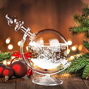 Storm Glass Weather Predictor, Weather Station Cloud Forecaster, Weather Predicting Station, Crystal Globe-Shaped Glass…