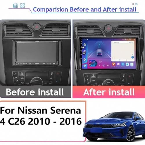 Radio coche 2 DIN para Nissan Serena C26 2010-2016 con CarPlay y Android Auto de 64G 2