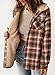 Dokotoo Flannel Shirt Women Plaid Fall Outfits Hooded Fleece Lined Jackets for Women Warm Winter Coats Fuzzy Vintage 2025 Fashion Sherpa Button Up Long Sleeve Shirts Thick Outwear Camel M