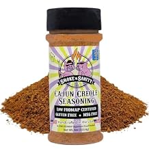 Smoke n Sanity Cajun Creole - توابل FODMAP منخفضة معتمدة - خالية من الغلوتين - كوشر معتمد - خالٍ من منتجات الألبان للوجبات الخفيفة FODMAP منخفضة 4.0 أونصة