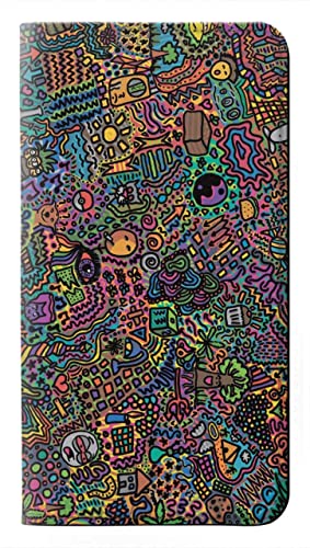 Étui flip Google Pixel 8a housse cuir clapet aimanté motif art psychédélique