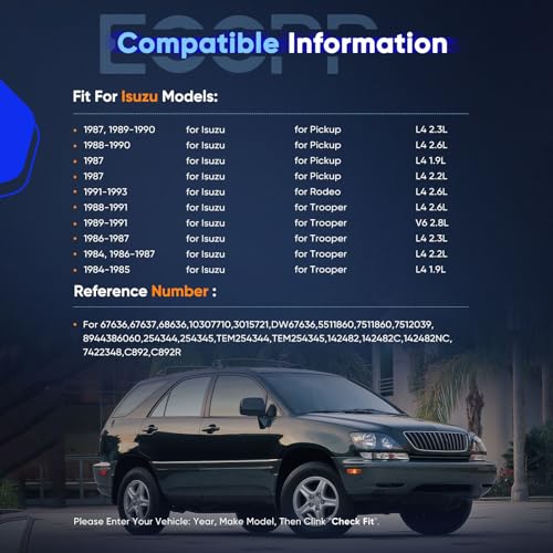 Image of ECCPP AC Compressor for Isuzu Rodeo L4 2.6L 1991-1993 | for Isuzu Trooper 1.9L 2.2L 2.3L 1984-1987 for Isuzu Trooper 2.6L 2.8L 1989-1991 AC Compressor with Clutch Rapid Cooling