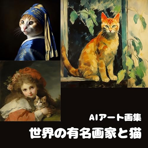 世界の有名画家と猫 AIアート画集 (画数100枚以上)