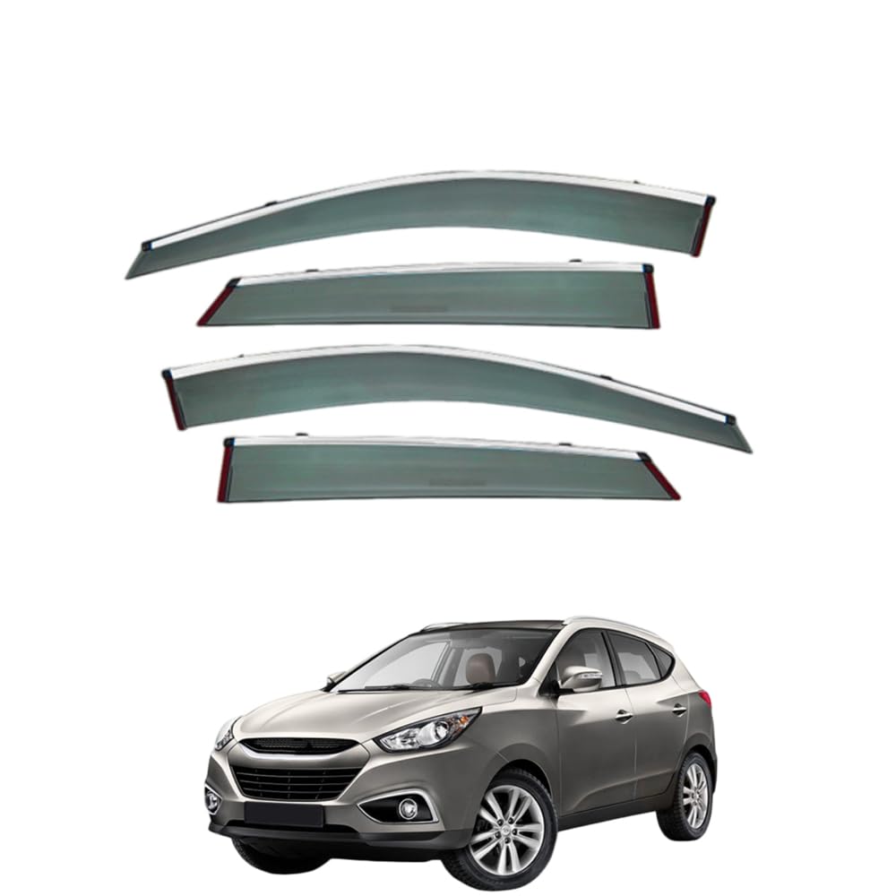 QOEMRHELT 4pc Set In-Channel Wind Deflectors, for Hyundai IX35 (LM) 2010-2017 Window Visors Rain Guards Vent Visors Rain & Sun Protection,Car Accessories