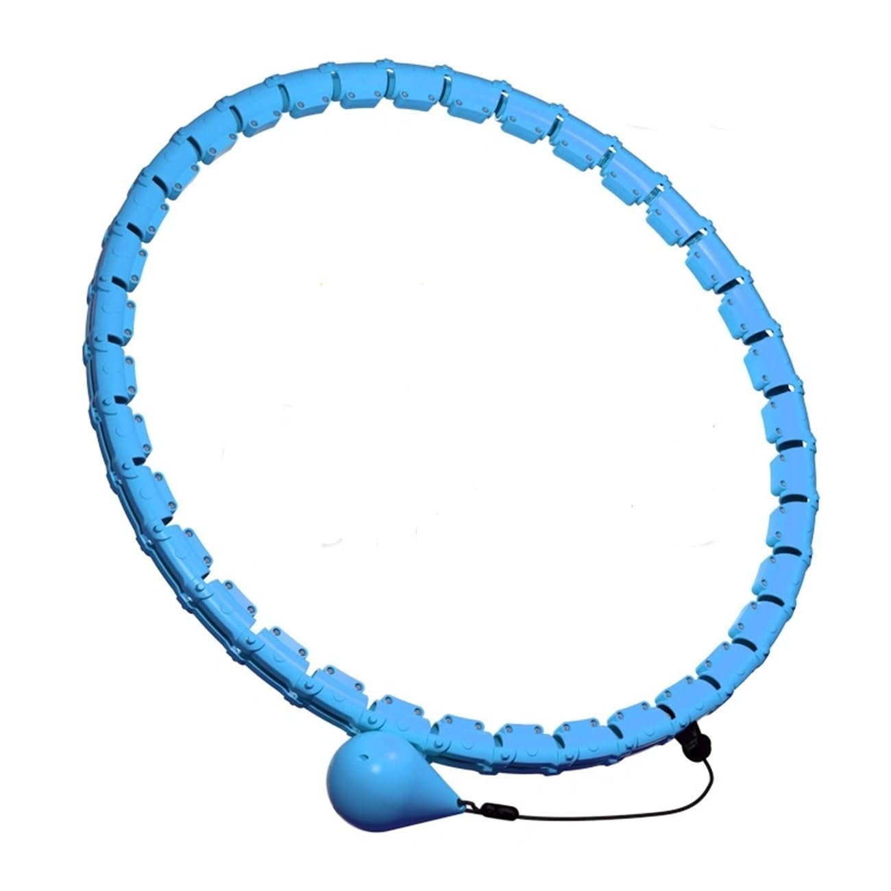 Weighted Hula Infinity Hoop for Adult Weight Loss, 36 Knots Plus Size Smart Hula Fitness Exercise Hoola Hoop Suitable, for Women and Beginners, Detachable Ab Trainer (Blue)