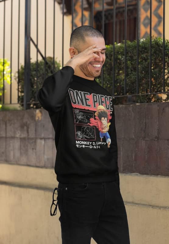 Vista 2 de Ripple Junction One Piece Monkey D. Luffy Collage - Sudadera de anime para adultos, con licencia