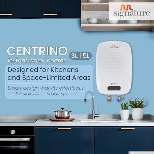 Image of RR Signature Centrino 3L Water Heater for Home | Instant Storage Geyser with Whirflow Technology | 100% Copper Heating Element | Rust & Shock Proof Body|2 Yr Warranty on Product & 5 Year on Tank by RR