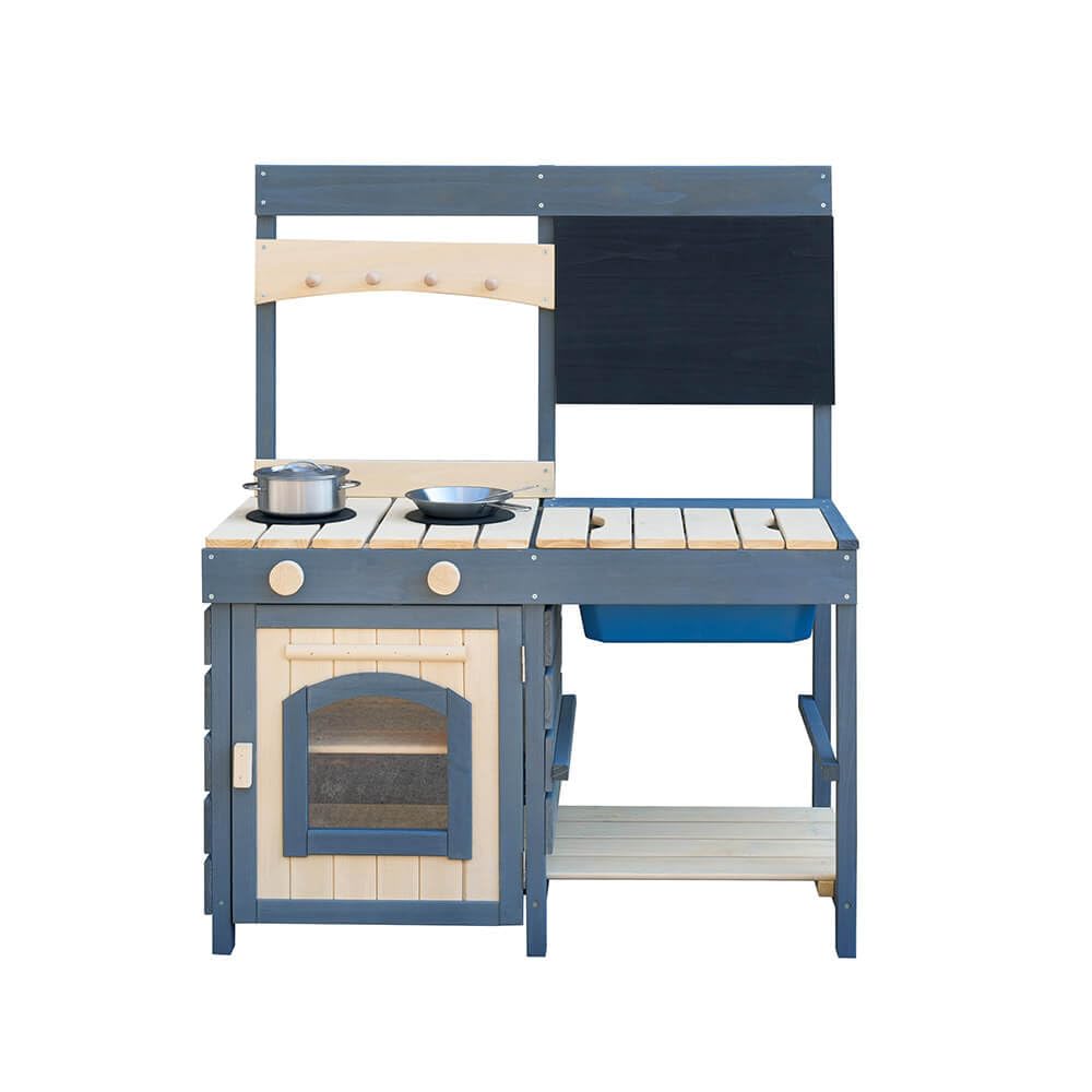 Home Deluxe Matschküche aus Holz MUDINO - Grau I Matschküche, Outdoor Matschküche, Kinder Matschküche, Matschküche aus Holz,