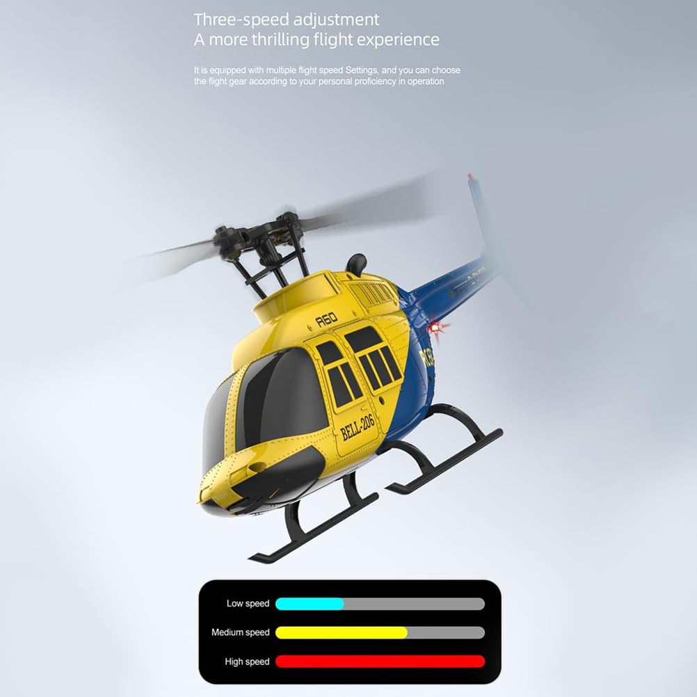 Helikopter RC w skali 1:42 z funkcją startu/lądowania jednym przyciskiem, systemem żyroskopowym 2,4G 6CH 6G, funkcją utrzymania wysokości i przepływem optycznym dla początkujących, RTF,Gray,2 Battery