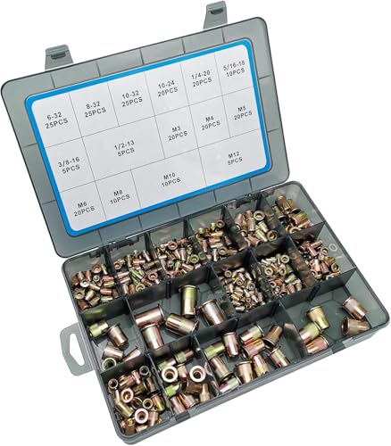 Écrous à riveter filetés AKKTOL à tête plate pour des assemblages métalliques durables