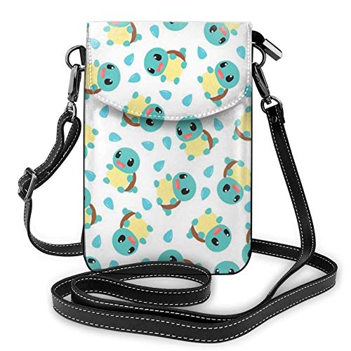 Preisvergleich Produktbild Nette Haustier Squirtle Telefon Geldbörse Frauen Crossbody Handtaschen Leichte Taschen Frauen Geldbörse Leder Handy Holster Brieftasche Cas