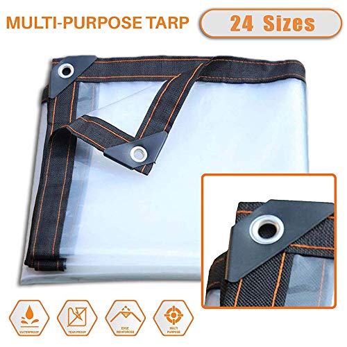 Kofferraum Tarps,Transparent Tarpaulin Waterproof Uv Resistant, for Cars, Boats, Construction Contractors, Campers, And Emergency Shelter,1x1m