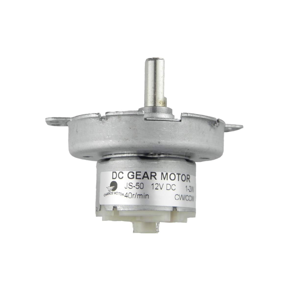 CHANCS Gear Synchro Motor DC 12V JS-50 40RPM Slow Speed D-Shaft CW/CCW POM Plastic Gear Gearbox Speed Reduction โ image 1