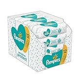 Pampers Sensitive Protect Feuchttücher, 12 Packungen (12 x 52 Stück)