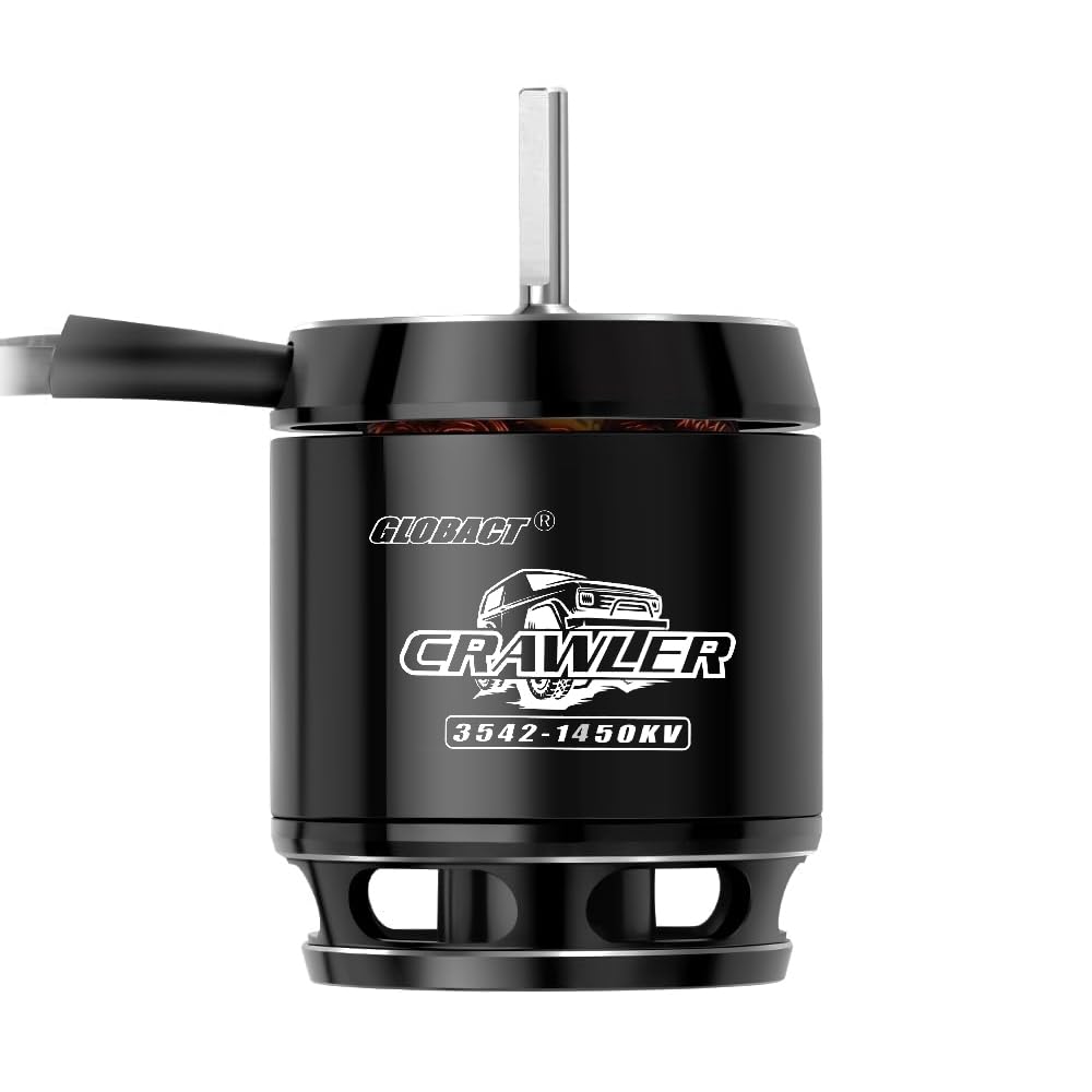 GLOBACT 1450KV 3542 Brushless Motor RC Crawler Motor for 1/8 1/10 TRX4 TRX6 Axial SCX10 I II III RC Crawler Car LCG Chassis (1450KV)