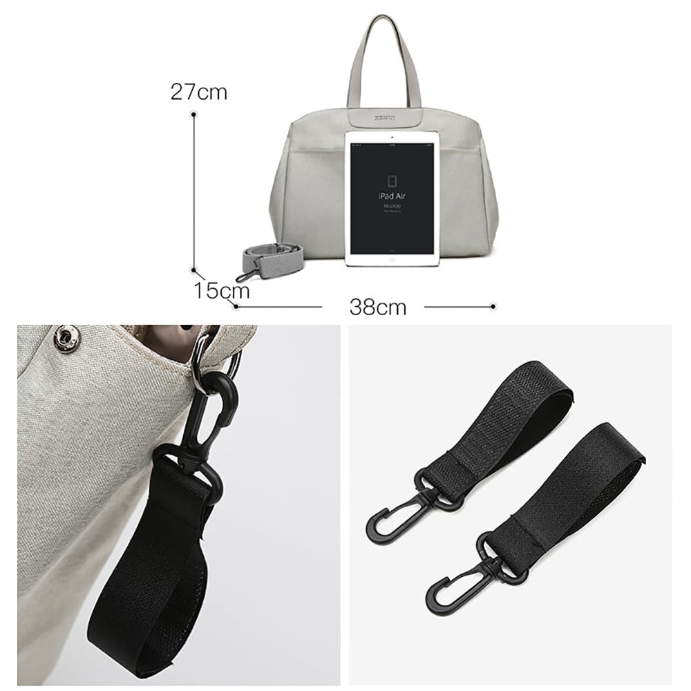 Borse Fasciatoio Carrozzine, Nero, 2 Ganci Passeggino, Tasca Isolata, Borse Fasciatoio Passeggino Impermeabile, Tote Fasciatoio Grande Multifunzione, Borsa per Pannolini Bebè/Mamma Papà