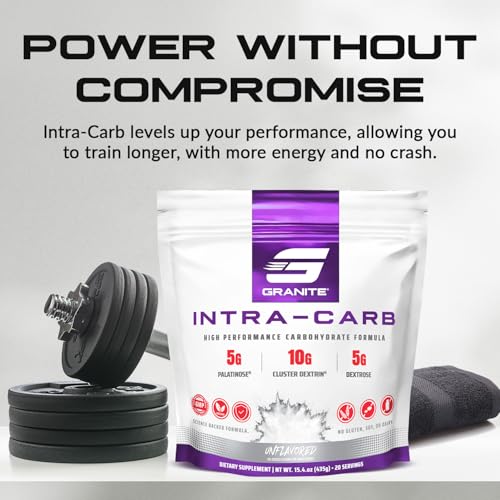 Image of Granite Intra Carb Powder, Unflavored, High-Performance Carbohydrate Blend with Cluster Dextrin, Palatinose, & Dextrose, Supports Energy and Training (20 Servings)