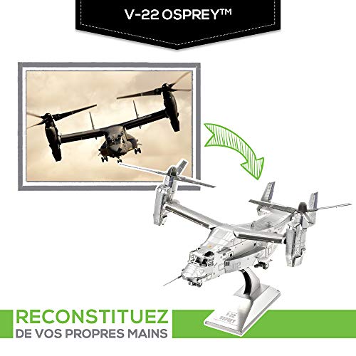 Puzzle 3D V-22 Osprey avec rotors basculants, kit de construction métallique