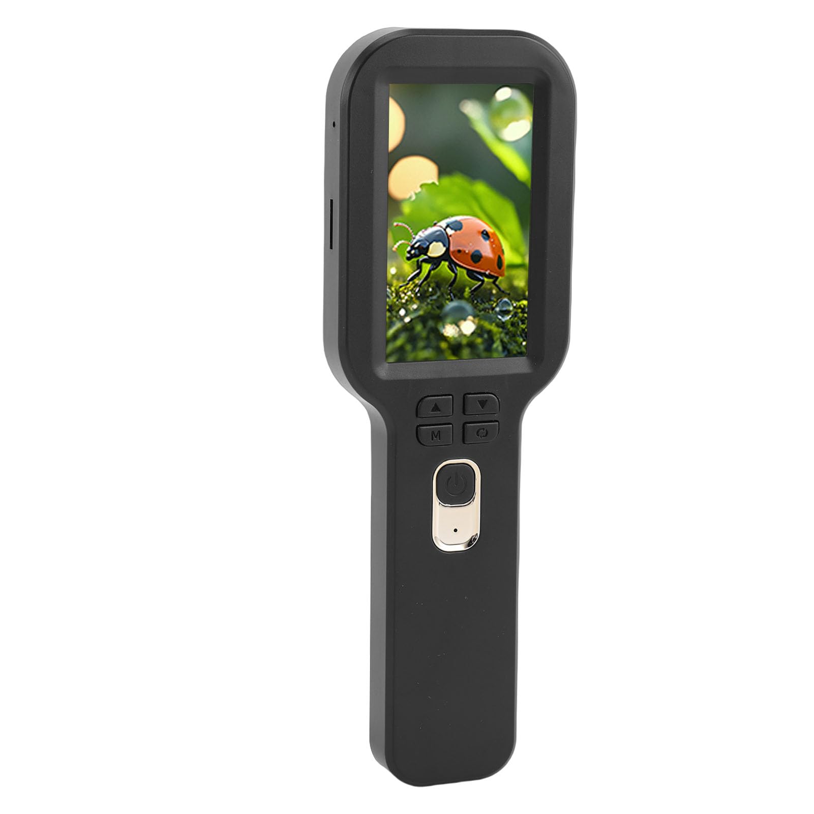 Zunate Lupa de Mano 5X-500X, Luz de Aumento Ajustable, Microscopio Digital Portátil para Exploración de la Naturaleza (Black)