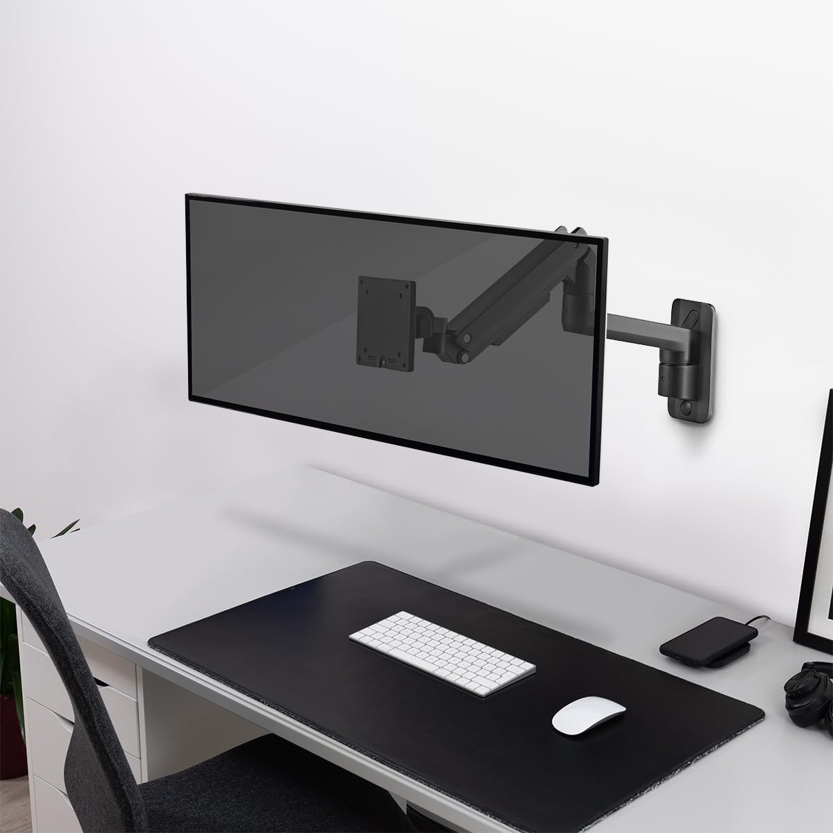 Supporto per monitor da 17 a 49" con molla a gas, adatto per monitor Flat & Curved