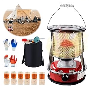 Oliekachels, 4,6 l/6 l campingkachel kerosinekachel met automatische brandblusser, noodverwarming voor tent, terras, tuinhuis, appartement (kleur: 6 l) (4.