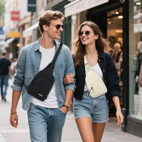 Image of Hanke Crossbody Sling Bag for Women Men, Small & Large Casual Cross Body Sling Bags, Chest Bag for Outdoor Hiking Travel