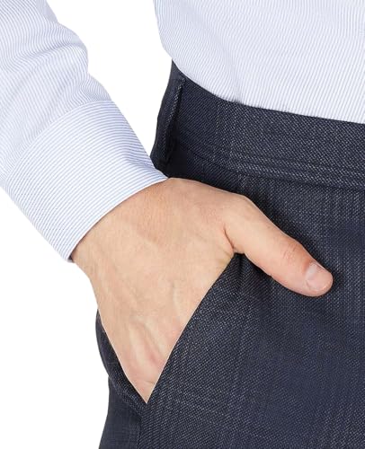 Lauren Ralph Lauren Mens Classic-Fit Wool Plaid Dress Pants 32W x 30L Navy4