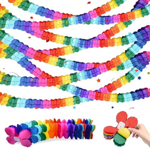 8 Stück Bunt Girlande Papier Deko, Hängenden Partygirlanden Deko...