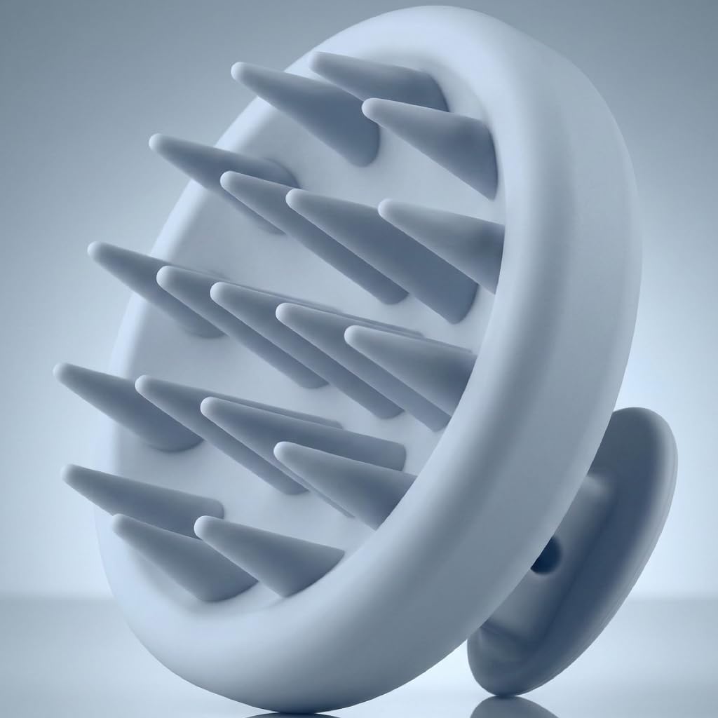 Premium Kopfhaut Massagebürste aus Silikon – Kopfmassage Bürste, Scalp Massager Brush für Haare & Haarwuchs, Haar Massagebürste Haare für Kopfhaut & Entspannung - Kopf Massage (Glacier Blue)