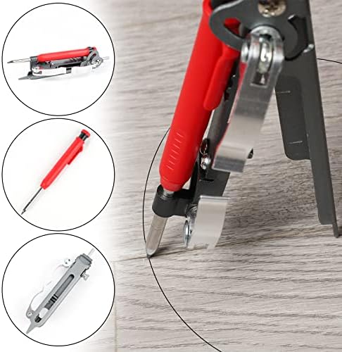 Lanjue Scribing Tool with Deep Hole Pencil, Multi-function Scribe Tool Construction Pencil Carpenters Pencil for Woodworking Carpentry Construction DIY