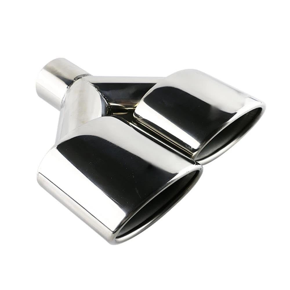 Coda Gola 1 Set Di Terminali Di Scarico Doppi In Acciaio Inossidabile Laminato Taiipipe Da 57 Mm, Ugello Universale Per Tubo Di Scarico Per Auto Doppi Tubi Scarico