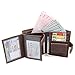 Trifold Wallets Men Card Holder Genuine Leather Wallet with Double ID Windows