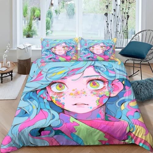 Housse de couette fermeture éclair lit double 200x200 en microfibre - 2