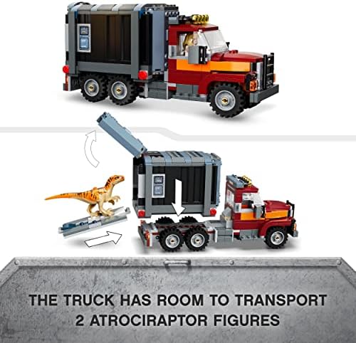 LEGO 76948 Jurassic World T. rex & Atrociraptor Dinosaur Breakout Dino Toy Set, Gift Toys for Kids Age 8 Plus with 4 Minifigures, Market and Truck, 2022 Movie Inspired