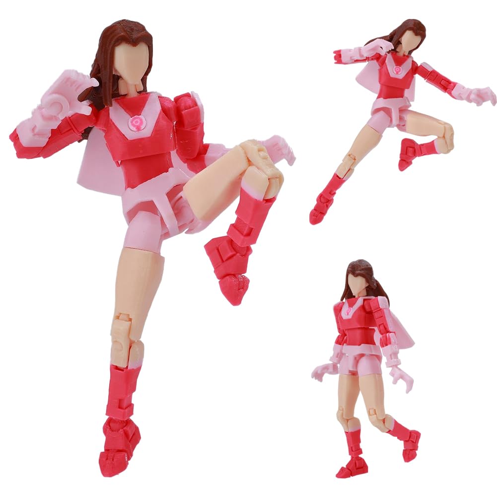 Zhongkaihua Atom Eve Figure, 13.5cm Posable 3D Printed Action Figure with Interchangeable Hands, Anime Model Statue Collectible Desk Decoration Ornament