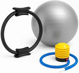 Bola de Pilates 55 cm Kit Com Anel de Pilates e Bomba de Ar