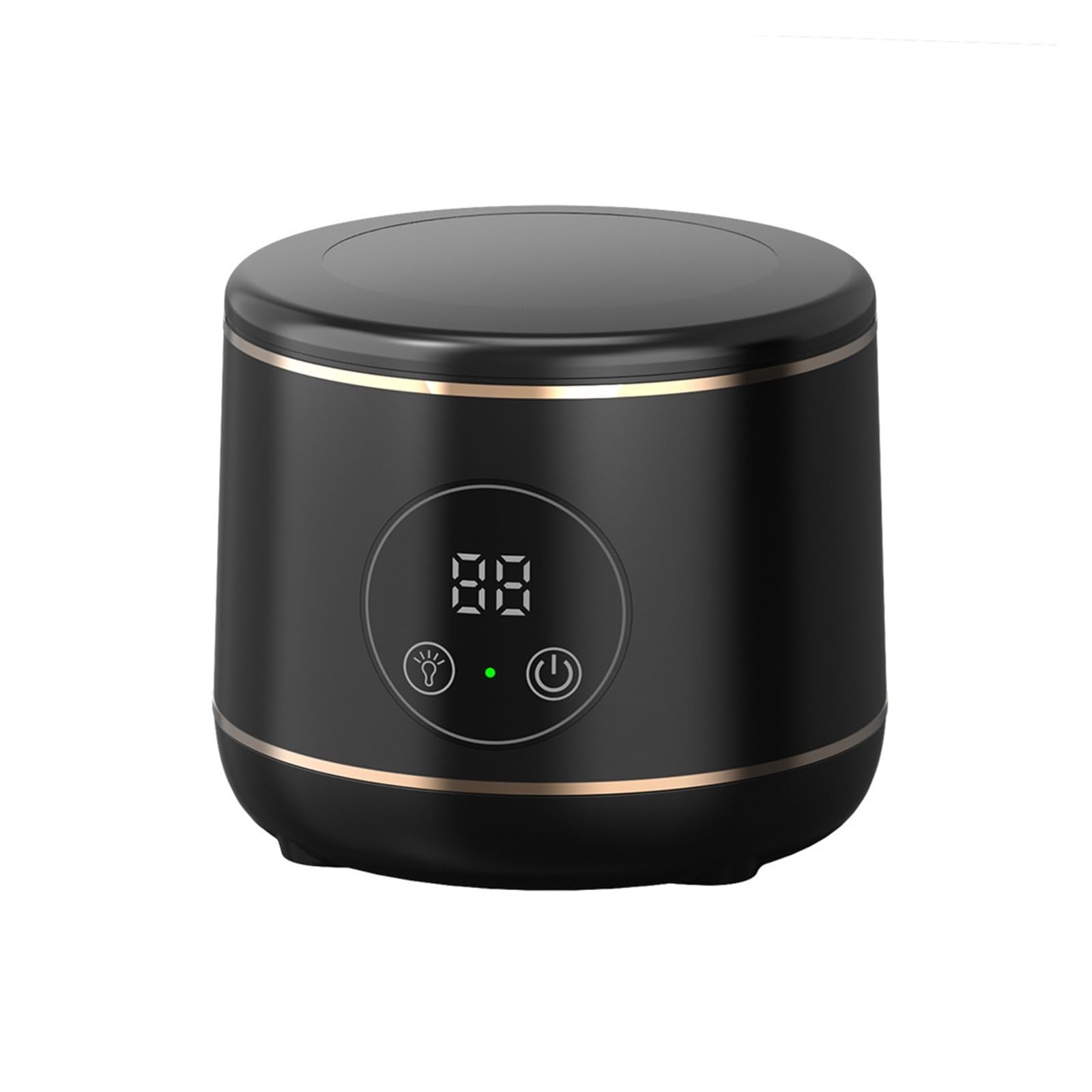 Czyścik ultradźwiękowy, Ultradźwiękowa maszyna czyszcząca do czyszczenia biżuterii w domu z lampą UV Protezy zębowe Małe czarne urządzenie czyszczące Touch